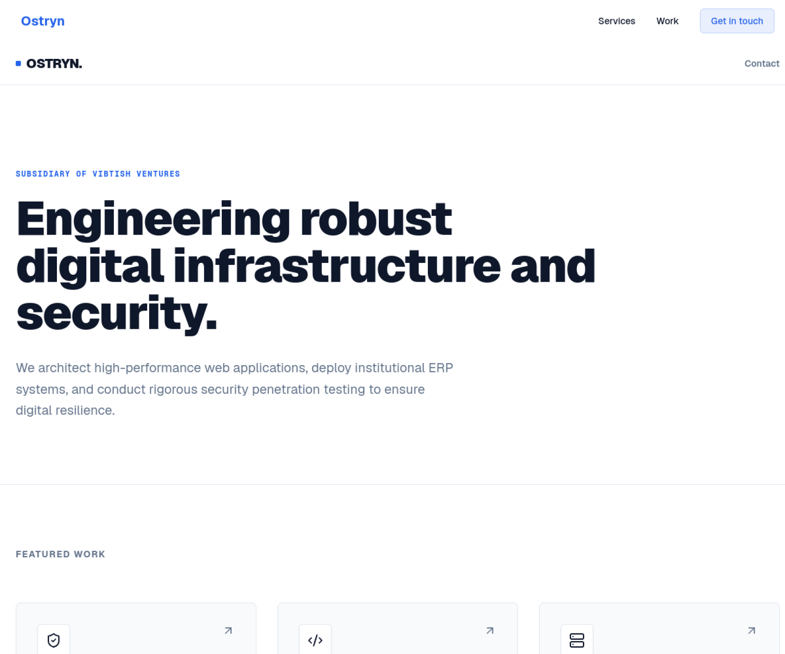 Ostryn homepage